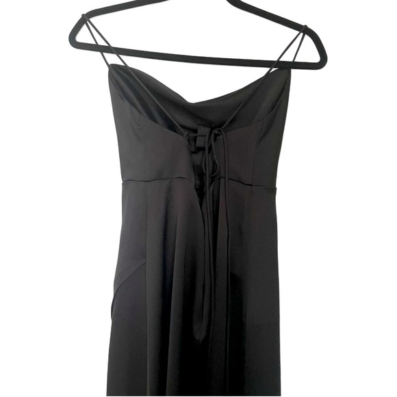 NWOT - BHLDN Remy Cowl Neck Black Maxi Dress with Slit - Size 4 - Picture 6 of 7